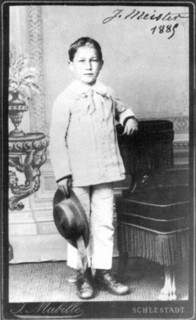 . English: Joseph Meister in 1885, allegedly the first person to be vaccinated against rabies . 1 January 1885. Unknown 326 Joseph Meister