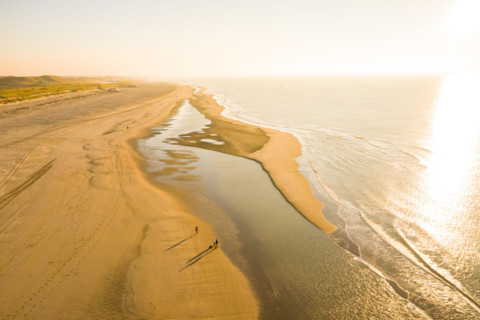 Dutch coastline Hondsbossche seawall is to protect The Netherlands from the Nordsea.