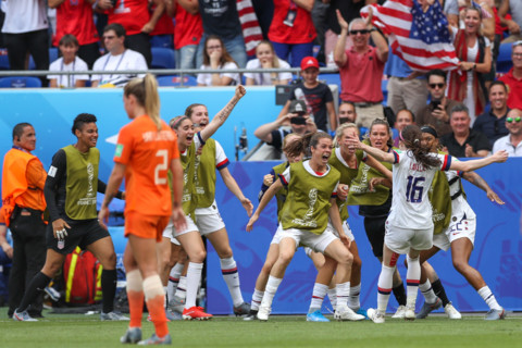 Lyon, France. 07th July, 2019. Lavelle the United States during match against the Netherlands game valid for the Final of the Women 's Soccer World Cup in Lyon in France this Sunday, 07. Credit: Brazi...