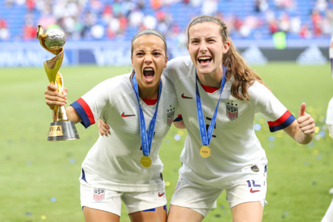 Lyon, France. 07th July, 2019. Players the United States during match against the Netherlands game valid for the Final of the Women 's Soccer World Cup in Lyon in France this Sunday, 07. Credit: Brazi...
