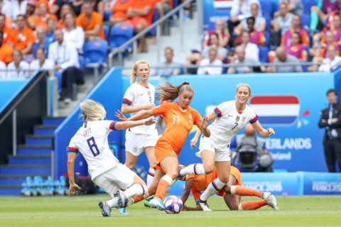 Lyon, France. 07th July, 2019. Martens of the Netherlands during match against the United States game valid for the Final of the Women 's Soccer World Cup in Lyon in France this Sunday, 07. Credit: Br...
