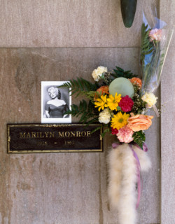 Marilyn Monroe's vault at the Westwood Village Memorial Park and Mortuary, Los Angeles, California