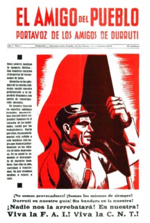 Spain: The anarchist leader Buenaventura Durruti (14 July 1896 - 20 November 1936), 'Friend of the People', 1936.  José Buenaventura Durruti Dumange was a central figure of Spanish anarchism during th...
