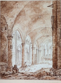 DEMOLITION OF THE CHURCH OF THE HOLY INNOCENT Denise Duchateau-Destours. "Démolition de l'église des Saints-Innocents". Dessin. Paris, musée Carnavalet.
