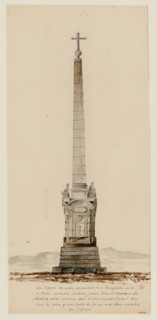 Lavalley, the cemetery of the Saints-Innocents, copy according to the drawings of Bernier. Funeral monument n ° 2. (Dummy title). Carnavalet museum, history of Paris.