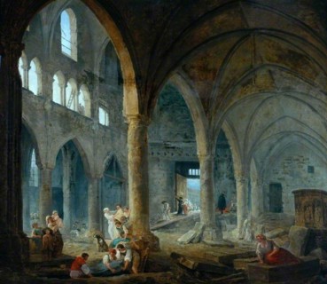 Hubert Robert (1733-1808) - The Dismantling of the Church of the Holy Innocents, Paris, 1785 -