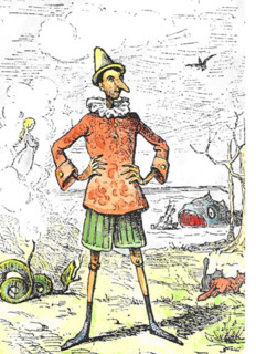 . Português: Pinocchio by Enrico Mazzanti (1852-1910) - the first illustrator (1883) of Le avventure di Pinocchio. Storia di un burattino - colored by Daniel DONNA Italiano: Le avventure di Pinocchio ...