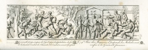 Colonne Vendôme : 
Les 4 et 5 novembre 1805, le 6e corps s'empare du Tyrol. Le 7 novembre, prise des magasins d'Inspruck, les malades sont confiés à la générosité française.