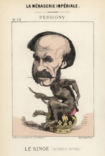 Jean Gilbert Victor Fialin, Duc de Persigny. Caricature