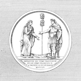 Médaille de la campagne de 1805 : Entrevue de François II et Napoléon 1er à Urchitz