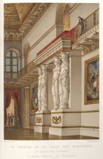 La tribune de la salle des Maréchaux au Palais des Tuileries