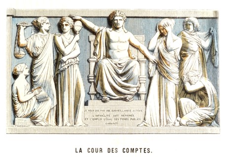 Bas-relief symbolisant la Cour des Comptes