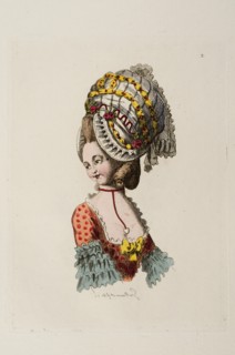 Femme coiffée d'une baigneuse à la Frivolité