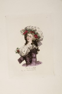 Femme coiffé d'un pouf à la Almaviva