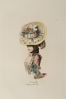 Femme coiffée d'un chapeau anglais, dit Chapeau à la Turque