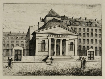 Façade de l'Hôtel-Dieu à Paris