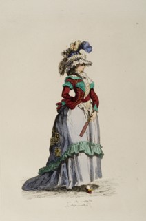 Femme à la mode du 18e siècle