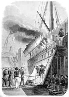 Napoléon III et Eugénie embarquent à Marseille pour La Ciotat