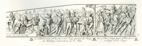 Colonne Vendôme : La levée du camp de Boulogne et la marche de l'armée française vers le Rhin