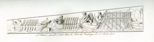 Colonne Vendôme : L'armée navale rentre dans le Port de Boulogne, le 25 août 1805