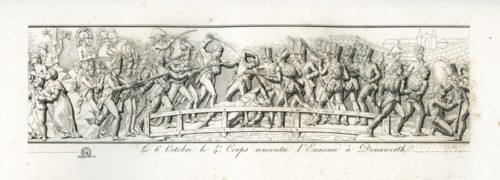 Colonne Vendôme : Le 6 octobre 1805, le 4e corps rencontre l'ennemi à Donawerth