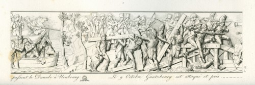 Colonne Vendôme : Les 8 et 9 octobre, les 2e et 3e corps passent le Danube à Neubourg. Le 9 octobre, Guntzbourg est attaqué et pris.