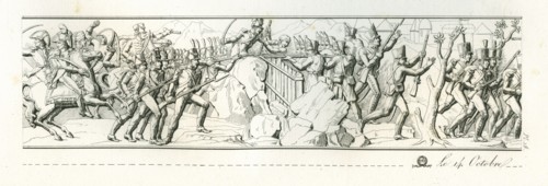 Colonne Vendôme : Le 14 octobre, le maréchal Ney force le pont d'Echlingen et enlève la position de l'Abbaye.