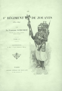 Page de garde du "1er Régiment de Zouaves", tome 1