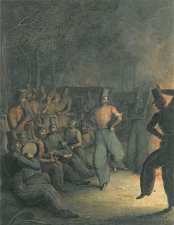 Opitz, Les Cosaques à Paris en 1814