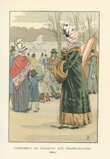 Campement de cosaques aux Champs-Elysées, 1814