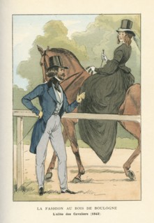 La fashion au bois de Boulogne, l'allée des cavaliers, 1842