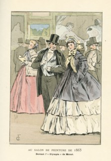 Au salon de peinture de 1865, devant l' "Olympia" de Manet, 1865
