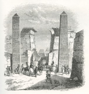 L'armée de Bonaparte visite les ruines de Thèbes (1798)