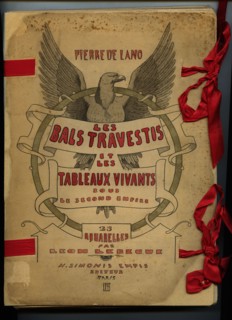 "Les bals travestis et les tableaux vivants sous le Second Empire", de Pierre de Lano