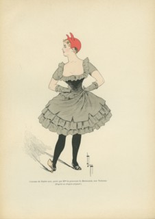 Costume de Diable noir porté par Mme la princesse de Metternich, pour un bal aux Tuileries