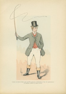 Costume de Cocher de fiacre porté par la princesse de Metternich, en l'une des représentations de Compiègne