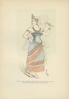 Costume de Sélika, de "L'Africaine" porté par Mme la baronne de Poilly en l'une des repérentations de Compiègne
