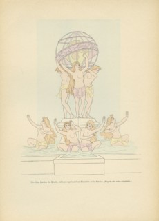 Les Cinq Parties du Monde, tableau vivant représenté au Ministère de la Marine sous le Second Empire