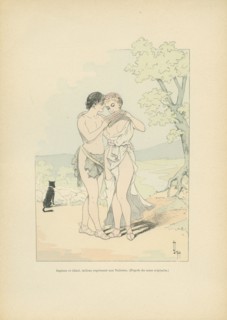 Daphnis et Chloé, tableau vivant représenté lors d'un bal aux Tuileries, sous le Second Empire