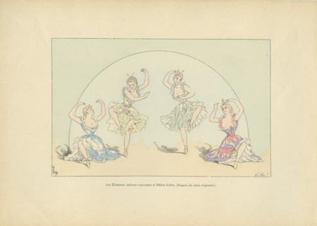 Les Eléments, tableau vivant représenté au bal de l'Hôtel d'Albe, sous le Second Empire