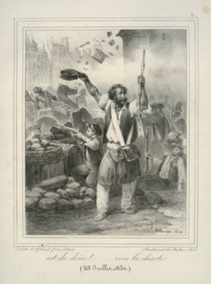 Bellangé, "Est de deux !... vive la charte (28 juillet 1830)"
