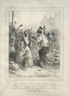 Bellangé "Oh ! cré nom, Thérèse, c'est ça un brave homme de Gouvernement... qu'on peut dire qu'est pas fier... que je lui ai pris la main, tout comme je te parle... et qu'il m'a appelé son brave camar...