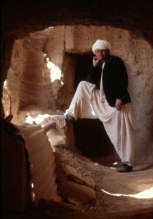 A l'intérieur de la tête du bouddha géant à Bamyan, en Afghanistan