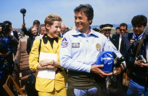 Alain Delon et Danièle Gilbert, 1988