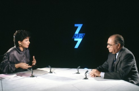 Anne Sinclair, Pierre Beregovoy, 1990