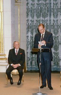 Frank Sinatra et Jacques Chirac, 1989