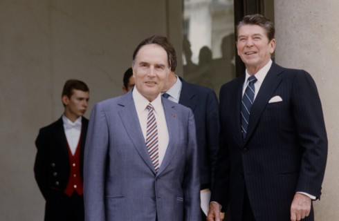 François Mitterrand et Ronald Reagan, 1982