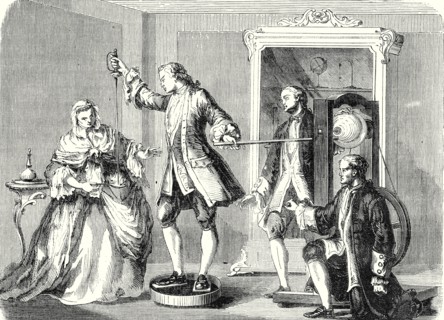 Inflammation de l'esprit de vin par une étincelle électrique
