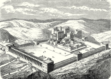 The Temple of Solomon in Jerusalem, restored after construction of modern works