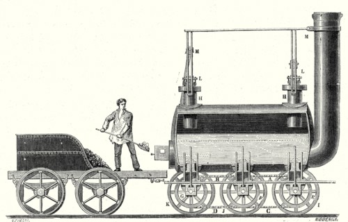 Stephenson's endless chain locomotive